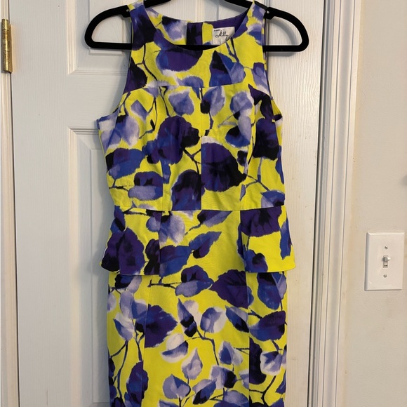 Milly of New York Vibrant Purple and Yellow Dress - Picture 1 of 5